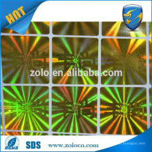 Guangzhou manufacturer water proof glossy/matte finish custom sticky 3d hologram label